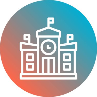 üniversite modern simgesi, vektör illüstrasyonu