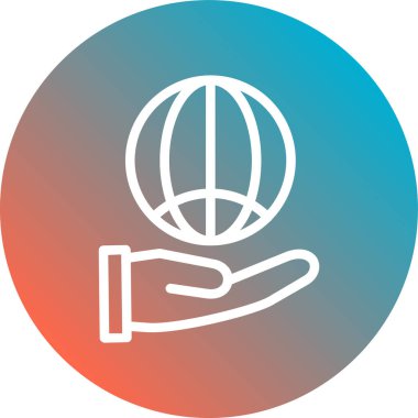 Küresel simge vektör illüstrasyonu