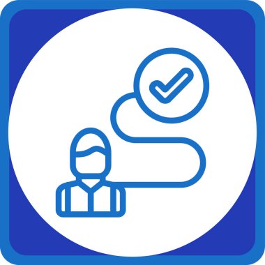 İşaretleme simgesi vektör illüstrasyonunu kontrol et