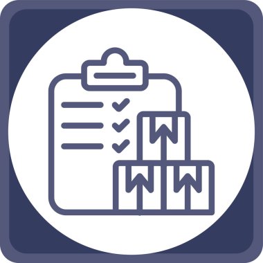 Kontrol listesi. Web simgesi basit illüstrasyon