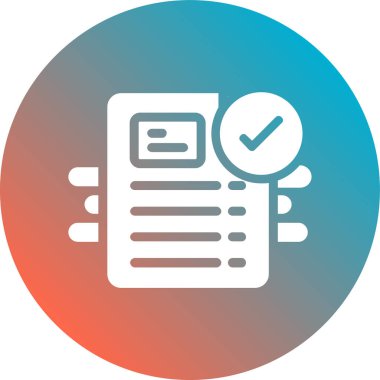 belge düz vektör simgesi