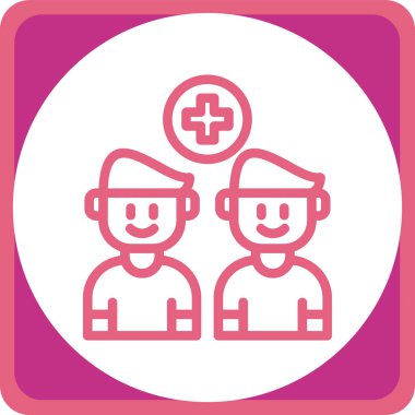 Hemşire modern simgesinin vektör illüstrasyonu