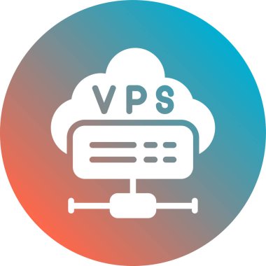 Bulut sunucusu simgesi. düz tasarım illüstrasyon