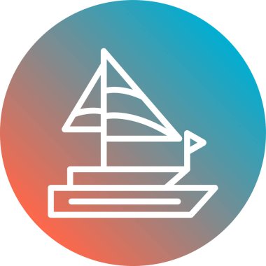 tekne ikonu vektör illüstrasyonu