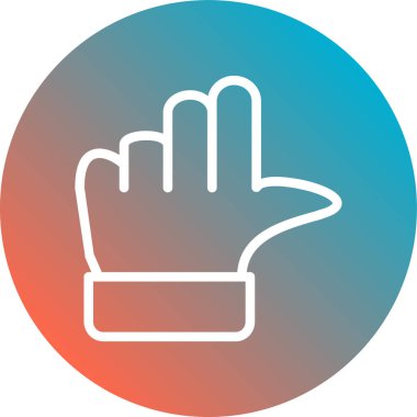 Bir el simgesinin vektör illüstrasyonu