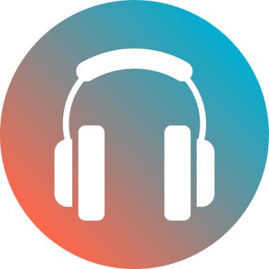 Kulaklık. Web simgesi basit illüstrasyon