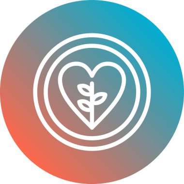 Bir kalp simgesinin vektör illüstrasyonu