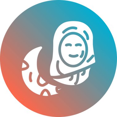 Astronot simgesi, vektör illüstrasyonu