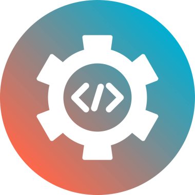 Programlama düz vektör simgesi