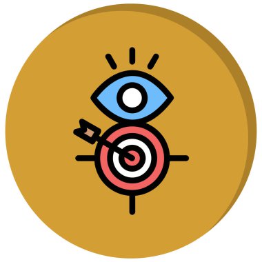 Göz. Web simgesi basit illüstrasyon