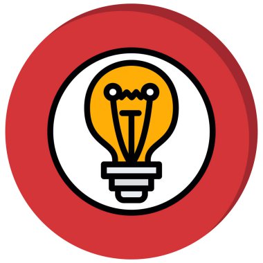 ampul simgesi, vektör illüstrasyonu