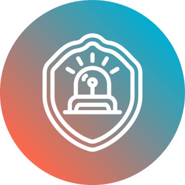 Güvenlik simgesinin vektör illüstrasyonu