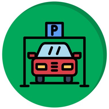 araba simgesi vektör illüstrasyonu