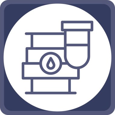 Petrol tankı. Web simgesi basit illüstrasyon