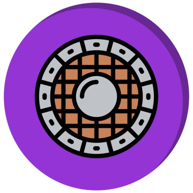 Bir topun çizgi film simgesinin vektör çizimi