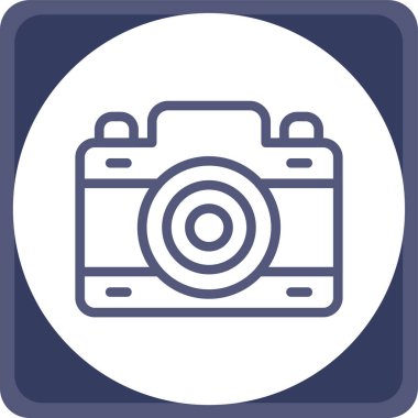 Kamera. Web simgesi basit illüstrasyon