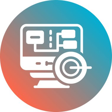 seo modern simgesinin vektör illüstrasyonu