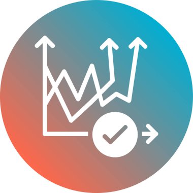 Web ve mobil uygulama tasarımınız için beyaz arkaplanda izole edilmiş iş grafiği vektör simgesi