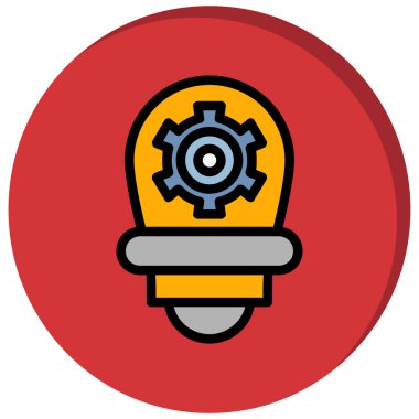 ampul simgesi vektör illüstrasyonu