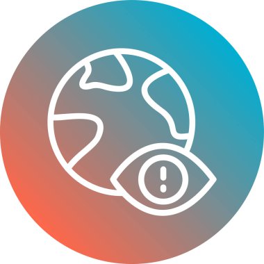 Göz simgesi soyut arkaplan grubunda izole edildi