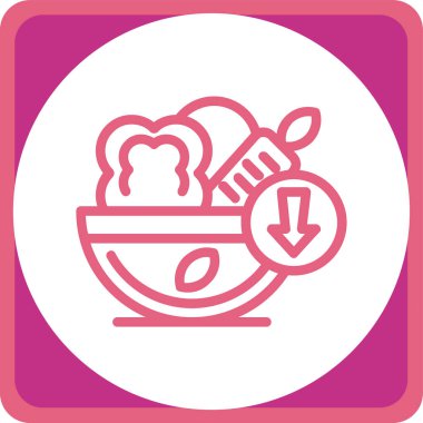 Gıda Web ikonu vektör illüstrasyonu