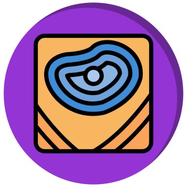 harita simgesi vektör illüstrasyonu