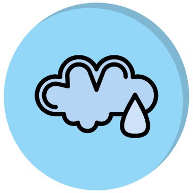 Bulut simgesi vektör illüstrasyonu