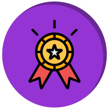 Madalya ödülü vektör simgesi