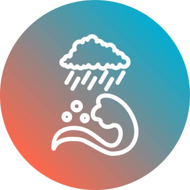 Yağmur. Web simgesi basit illüstrasyon