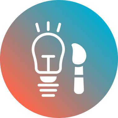 Ampul. Web simgesi basit illüstrasyon