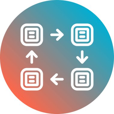 Ok simgesi olan bir çemberin çizimi