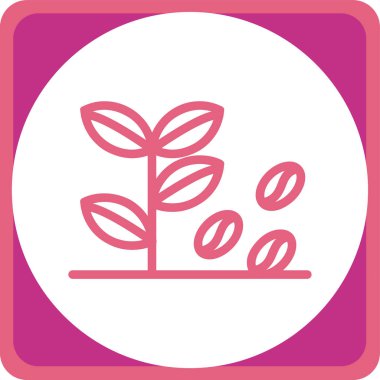 Bitki. Web simgesi basit illüstrasyon