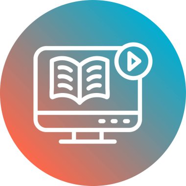 Kitap simgesinin vektör illüstrasyonu