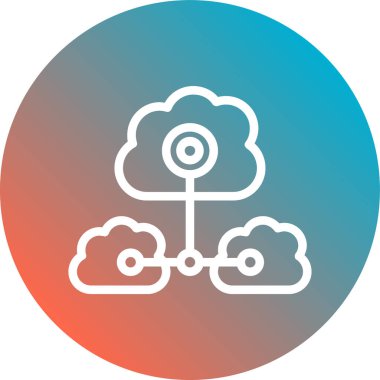 Bulut hesaplama simgesi. vektör illüstrasyonu