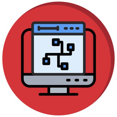 Web simgesi vektör illüstrasyonu