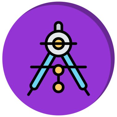 Pusula. Web simgesi basit illüstrasyon