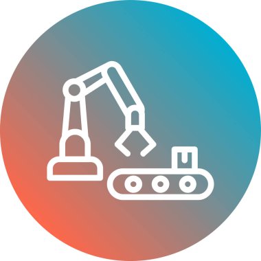 Kazı ikonu. Web için makine vektör simgelerinin basit illüstrasyonu