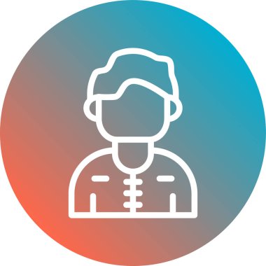 Tıbbi maske ikonu vektör illüstrasyon tasarımlı bir adam