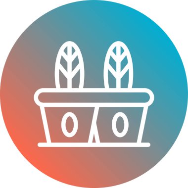 Bir kaktüs simgesinin vektör çizimi