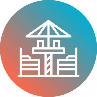 Lunapark atlıkarıncası, vektör çizimi, basit tasarım.