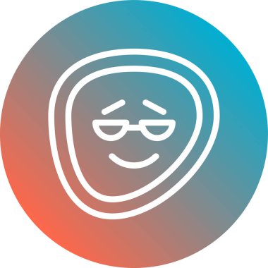 güzel kadın yüz vektör çizgisi simgesi