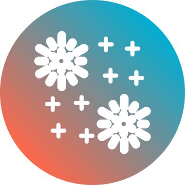 kar Tanesi simgesi vektör çizimi