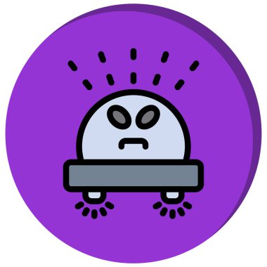 Uzaylı. Web simgesi basit illüstrasyon