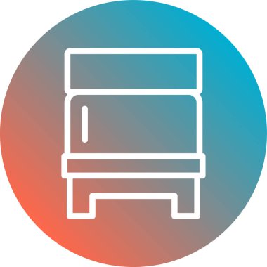 Mobilya simgesinin vektör illüstrasyonu