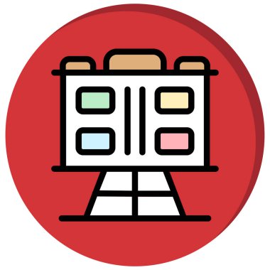 Alışveriş arabası. Basit resimleme