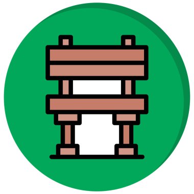 Benç Doldurulmuş Gölge illüstrasyon tasarımı