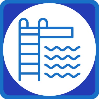 merdiven ağ simgesi, basit vektör illüstrasyonu