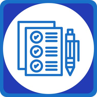 Kontrol listesi. Web simgesi basit tasarım