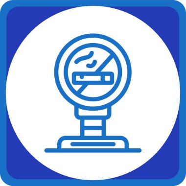 Sigara içmek yok. Web simgesi basit illüstrasyon