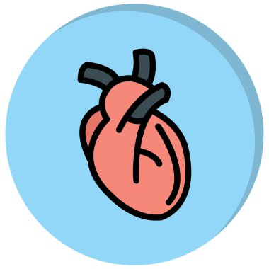 Kalp. Web simgesi basit illüstrasyon